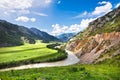 Mountain valley and river Chuya. Altai Republic, Russia Royalty Free Stock Photo
